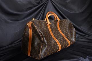 Vintage Louis Vuitton Keepall 45 Monogram Canvas Travel Bag Luggage Tag France
